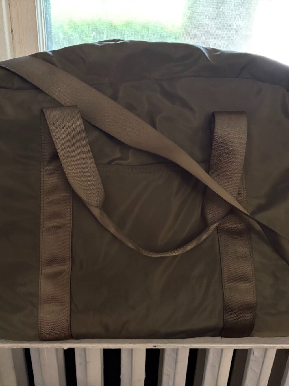 Green luggage soft-sided utility duffle bag